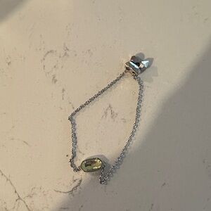 NWOT Kendra Scott Elaina Silver Adjustable Chain Bracelet in Iridescent